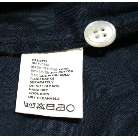 Timberland Weathergear Womens S Navy Linen Blend Tunic Lagenlook Travel Layering - Picture 6 of 8